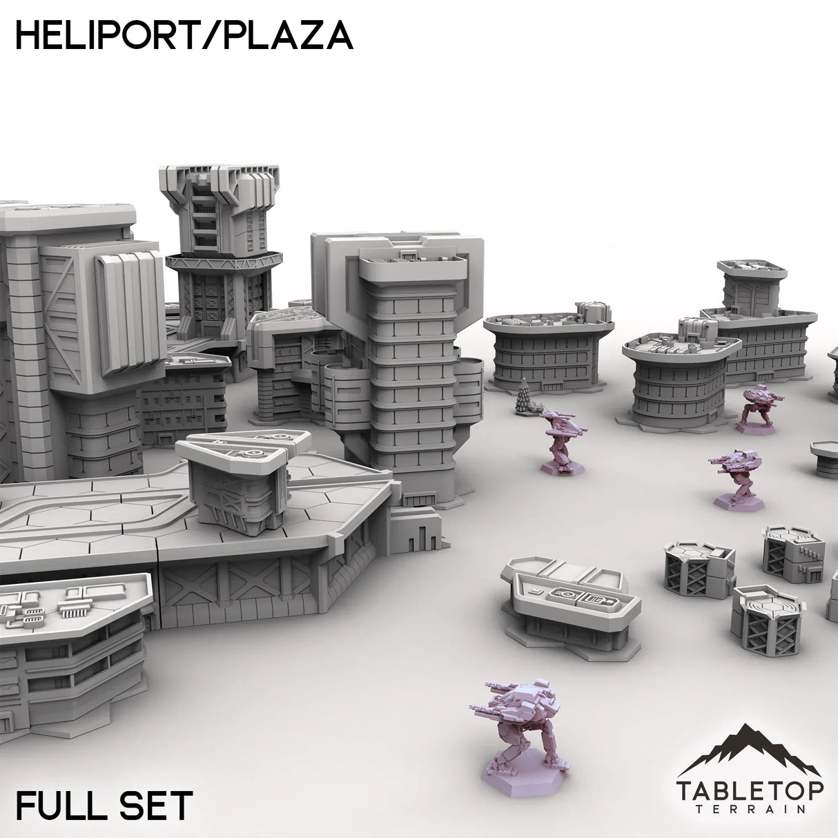 Tabletop Terrain Terrain HEXTECH Heliport/Plaza - City Map Pack