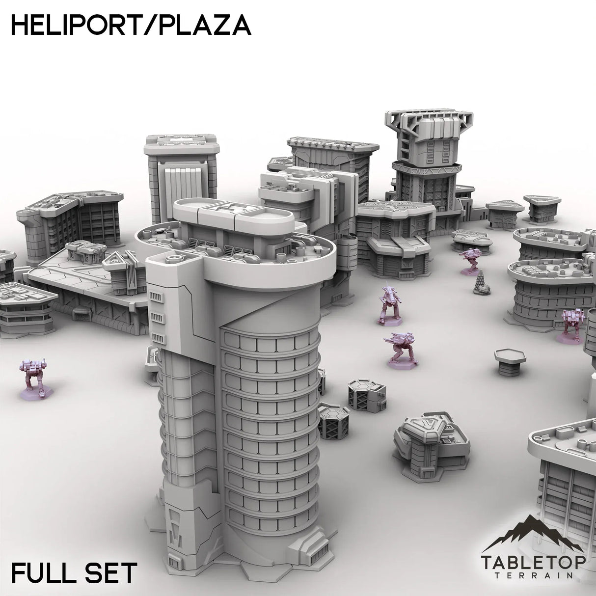 Tabletop Terrain Terrain HEXTECH Heliport/Plaza - City Map Pack