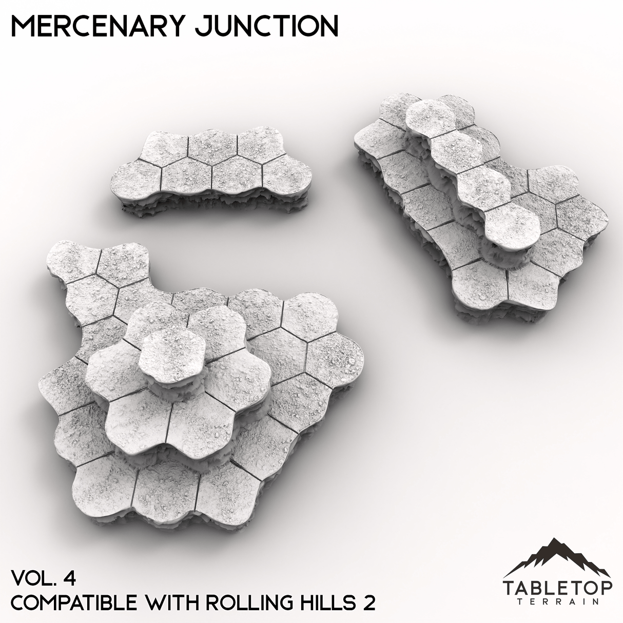 Tabletop Terrain Terrain HEXTECH Mercenary Junction Map Hill Sets - 6mm