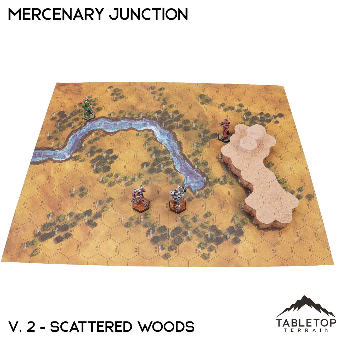 Tabletop Terrain Terrain HEXTECH Mercenary Junction Map Hill Sets-6mm