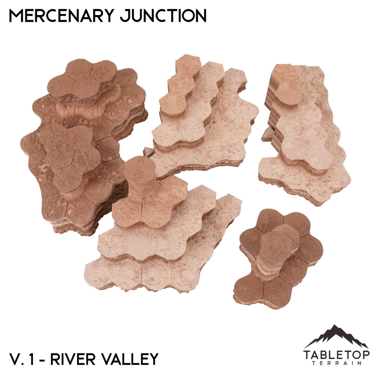 Tabletop Terrain Terrain HEXTECH Mercenary Junction Map Hill Sets-6mm
