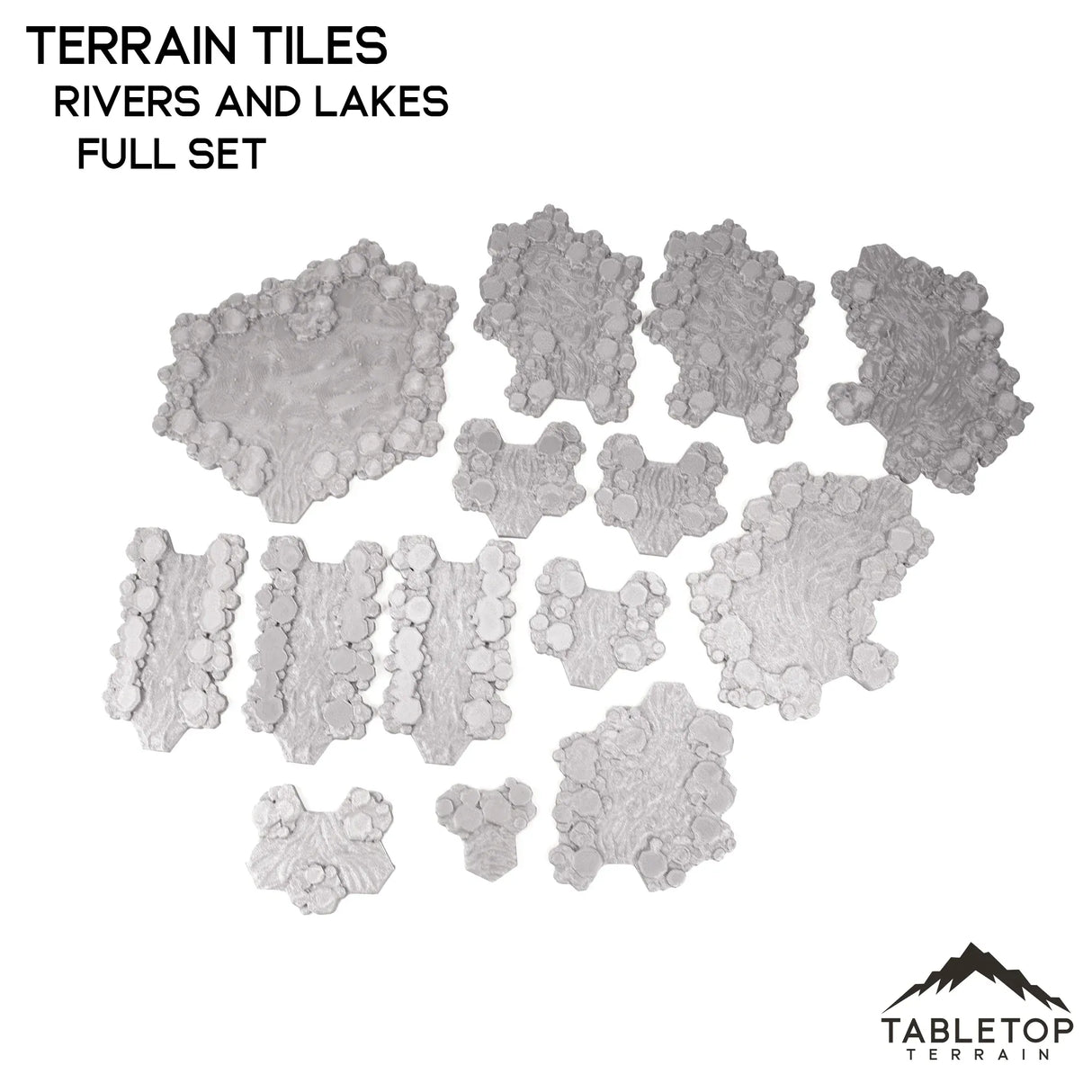 Tabletop Terrain Terrain HEXTECH Rivers and Lakes Terrain Tiles - 6mm