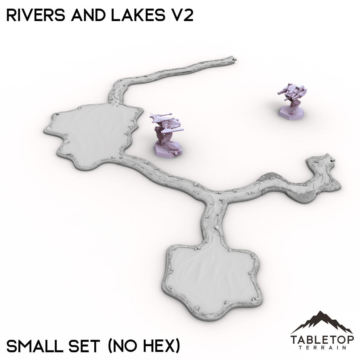 Tabletop Terrain Terrain HEXTECH Rivers and Lakes v2 - 6mm