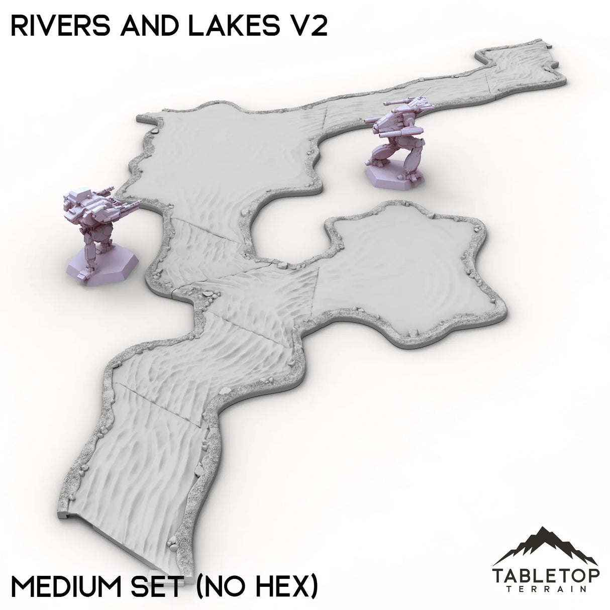 Tabletop Terrain Terrain HEXTECH Rivers and Lakes v2 - 6mm