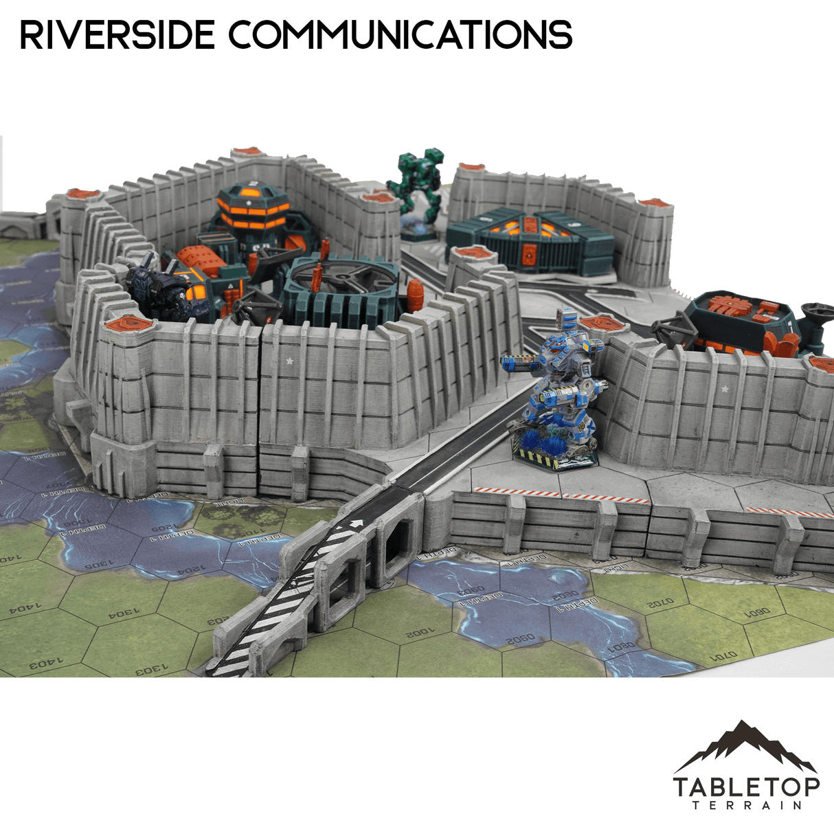 Tabletop Terrain Terrain HEXTECH Riverside Communications Center - 6mm
