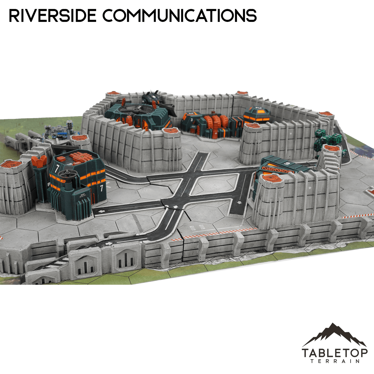 Tabletop Terrain Terrain HEXTECH Riverside Communications Center - 6mm