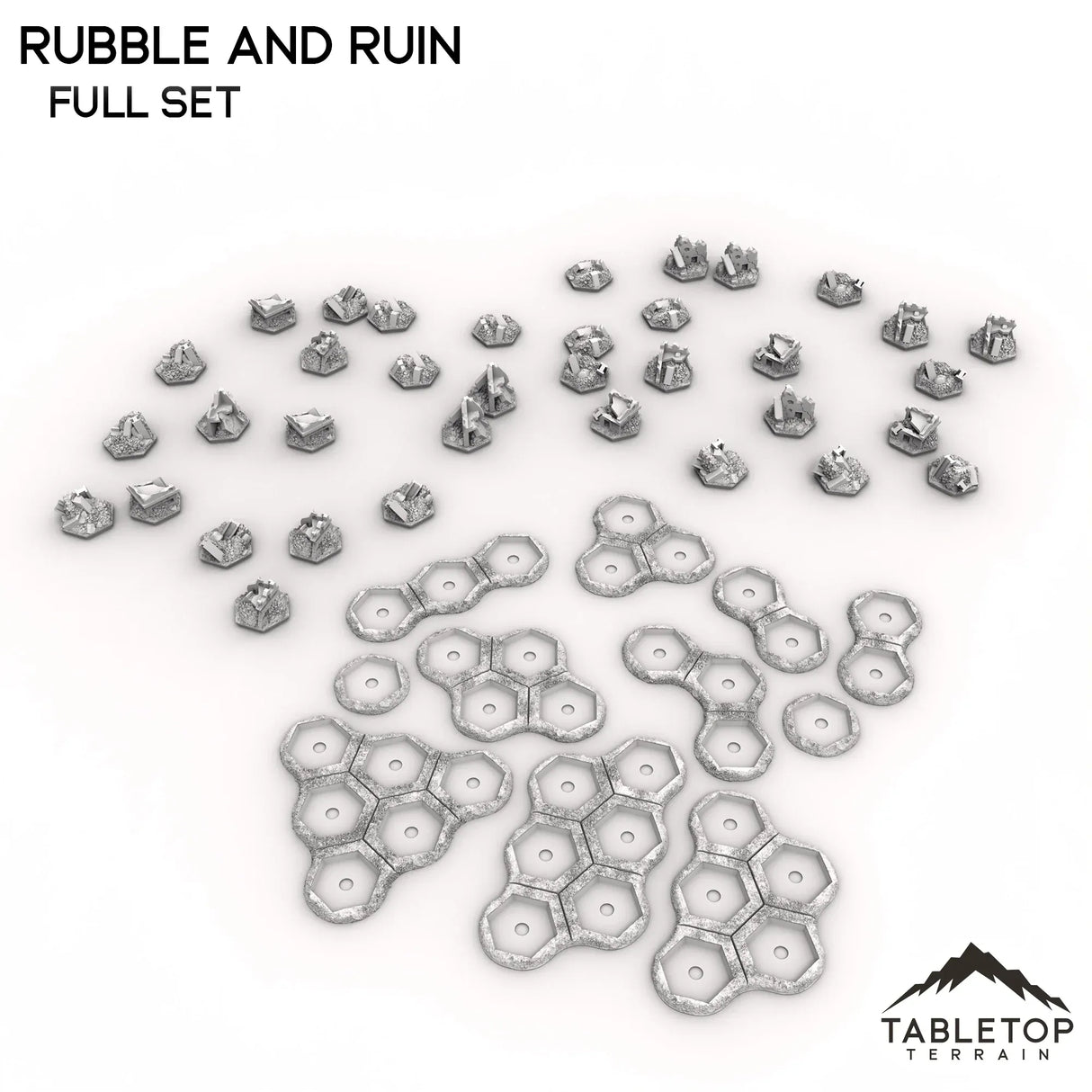 Tabletop Terrain Terrain HEXTECH Rubble and Ruin Terrain Tiles - 6mm