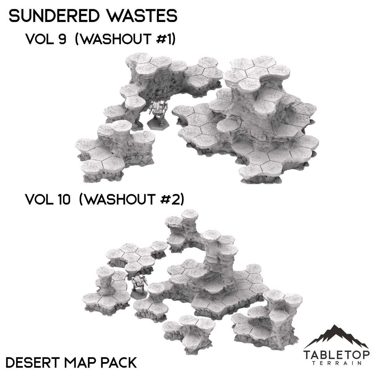 Tabletop Terrain Terrain HEXTECH Sundered Wastes Map Hill Sets - 6mm
