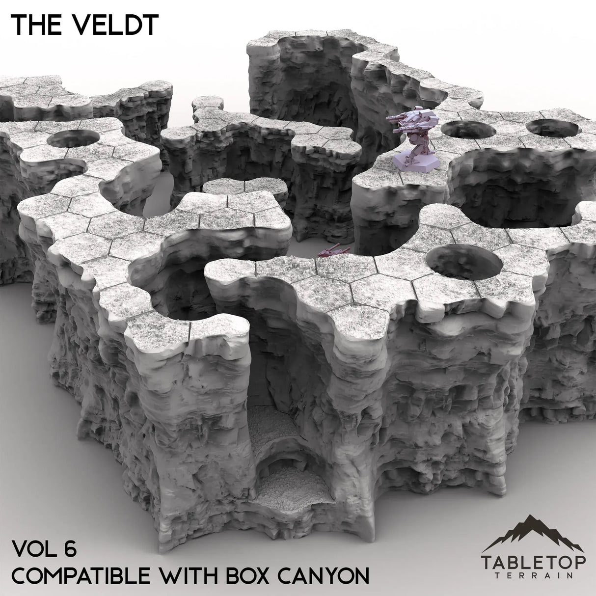Tabletop Terrain Terrain HEXTECH The Veldt Map Hill Sets-6mm