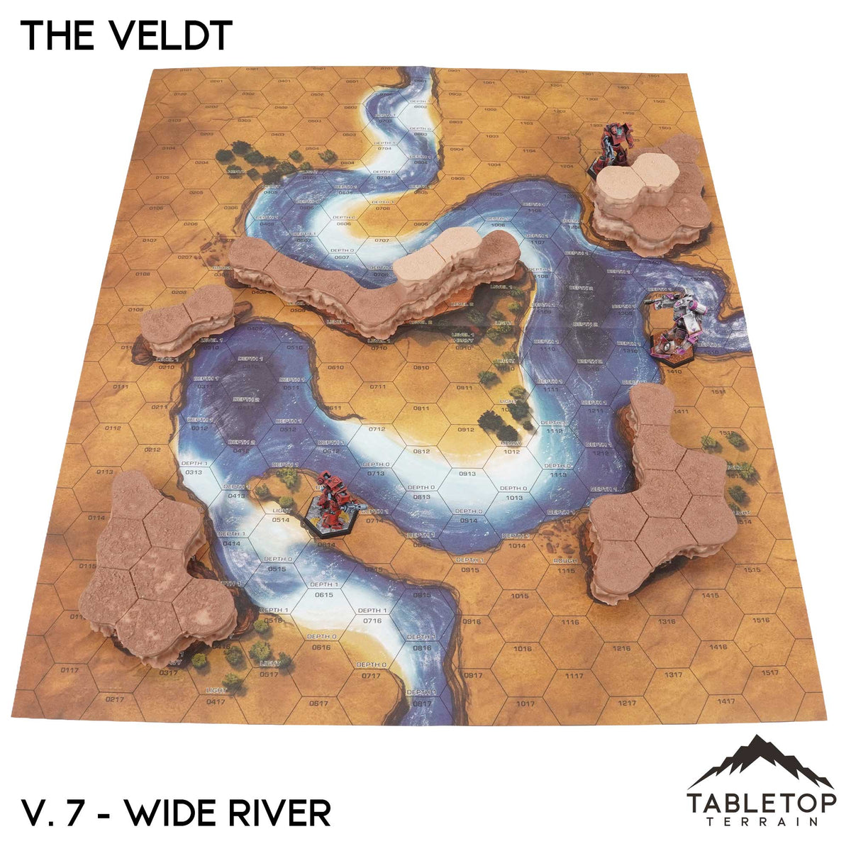 Tabletop Terrain Terrain HEXTECH The Veldt Map Hill Sets-6mm