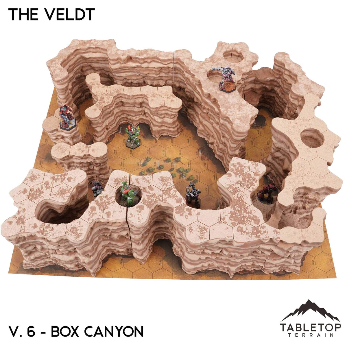 Tabletop Terrain Terrain HEXTECH The Veldt Map Hill Sets-6mm
