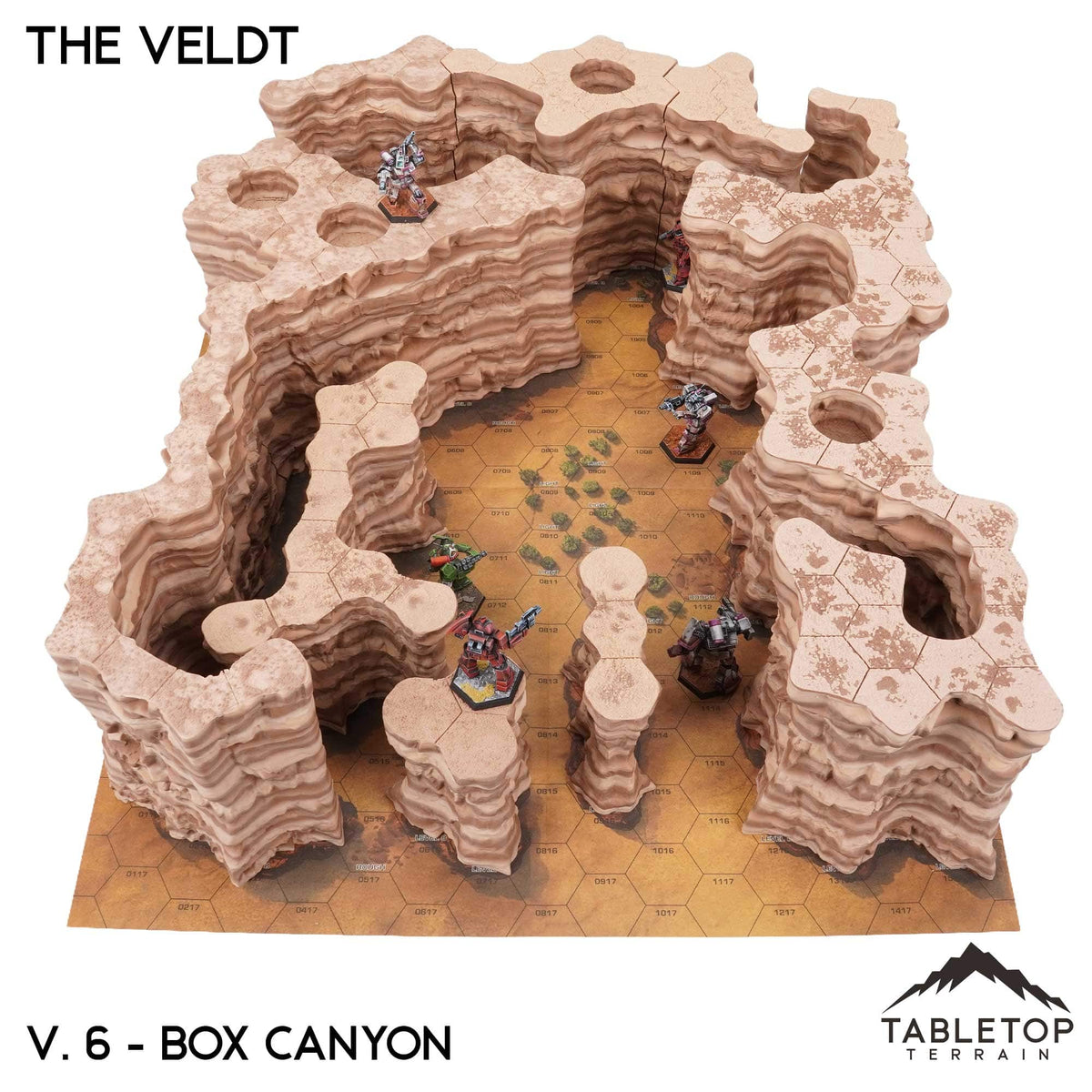 Tabletop Terrain Terrain HEXTECH The Veldt Map Hill Sets-6mm