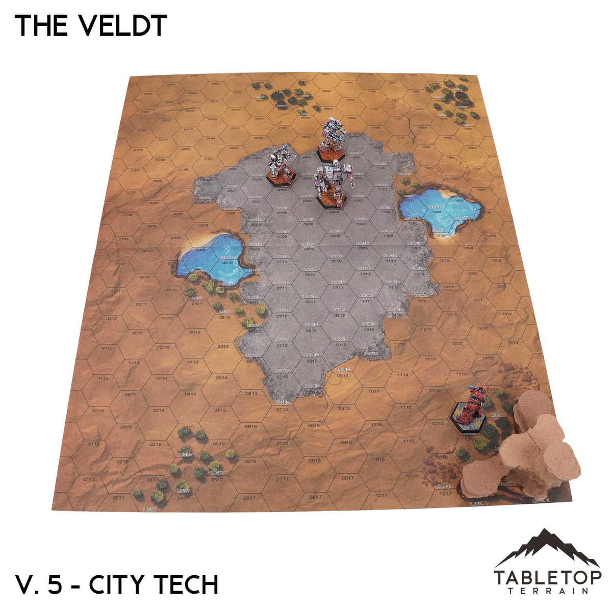 Tabletop Terrain Terrain HEXTECH The Veldt Map Hill Sets-6mm