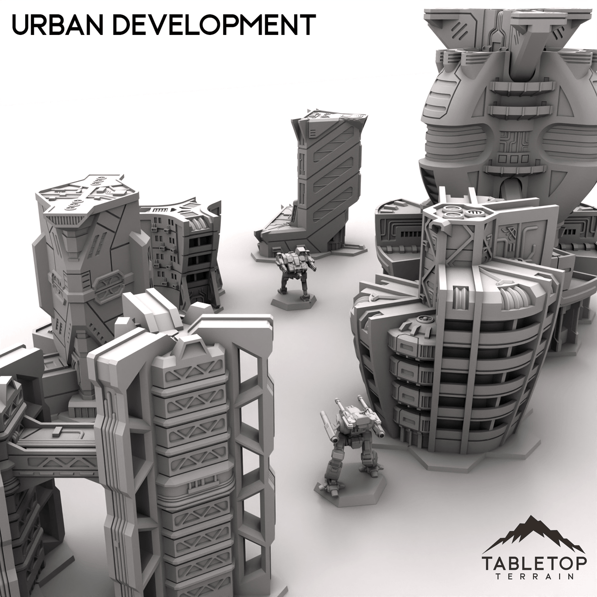 Tabletop Terrain Terrain HEXTECH Trinity City Urban Expansion - 6mm