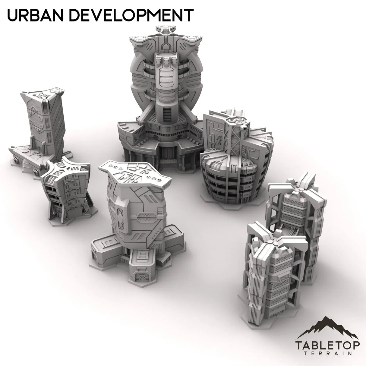 Tabletop Terrain Terrain HEXTECH Urban Expansion Trinity City - 6mm