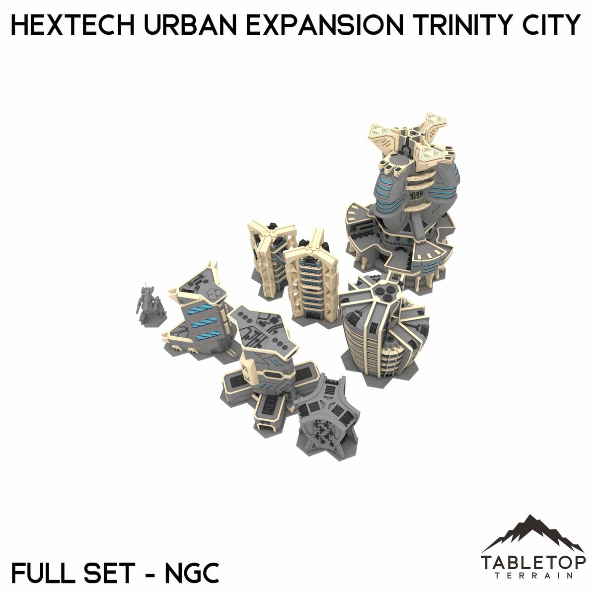 Tabletop Terrain Terrain HEXTECH Urban Expansion Trinity City - 6mm