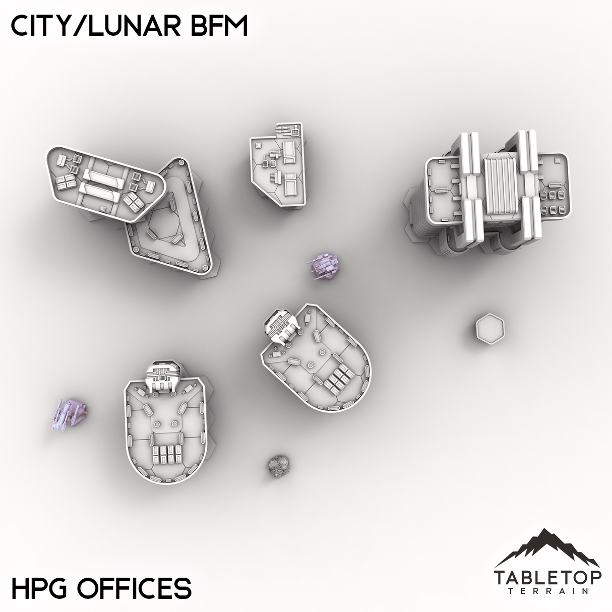 Tabletop Terrain Terrain HPG Offices HEXTECH City/Lunar BFM - City Map Pack