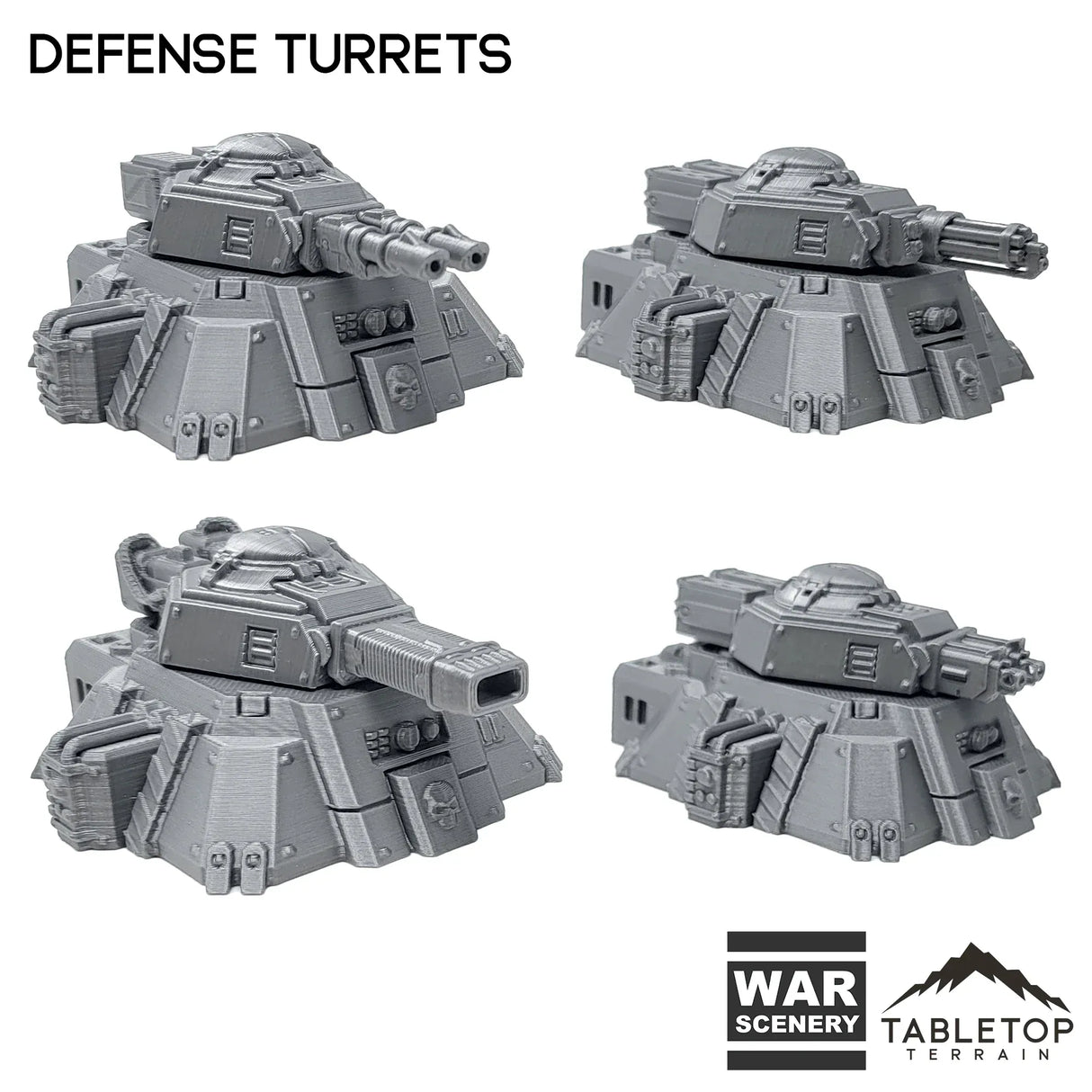 Tabletop Terrain Terrain Intact / 32mm Defense Turrets - Chapters Headquarter