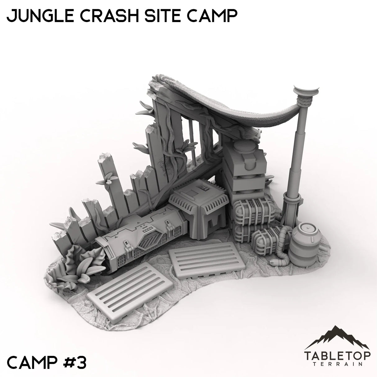 Tabletop Terrain Terrain Jungle Crash Site Camp