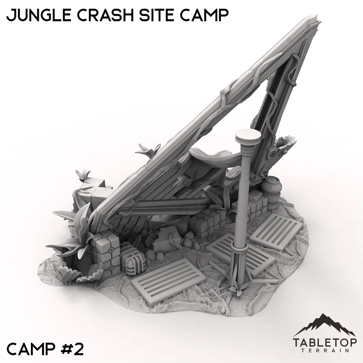 Tabletop Terrain Terrain Jungle Crash Site Camp