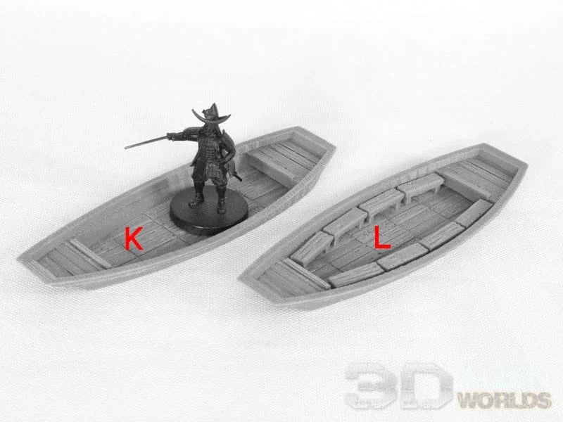 Tabletop Terrain Terrain K- Canal Boat Samurai Canal Set