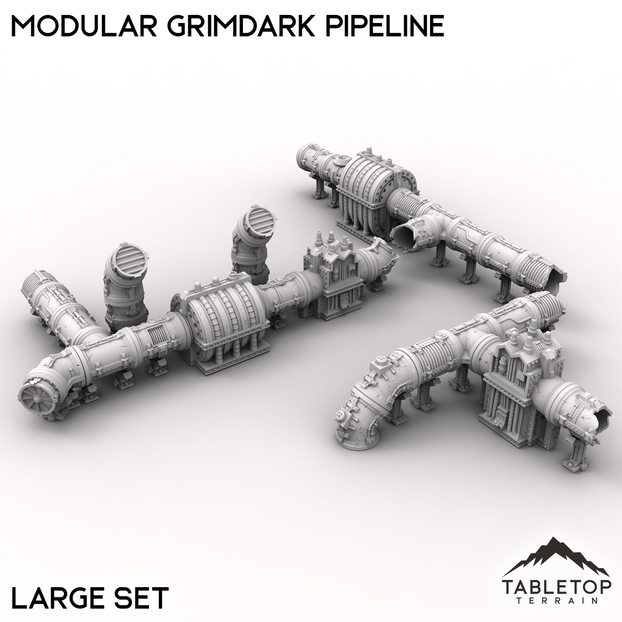 Tabletop Terrain Terrain Large / 32mm Modular Grimdark Pipeline