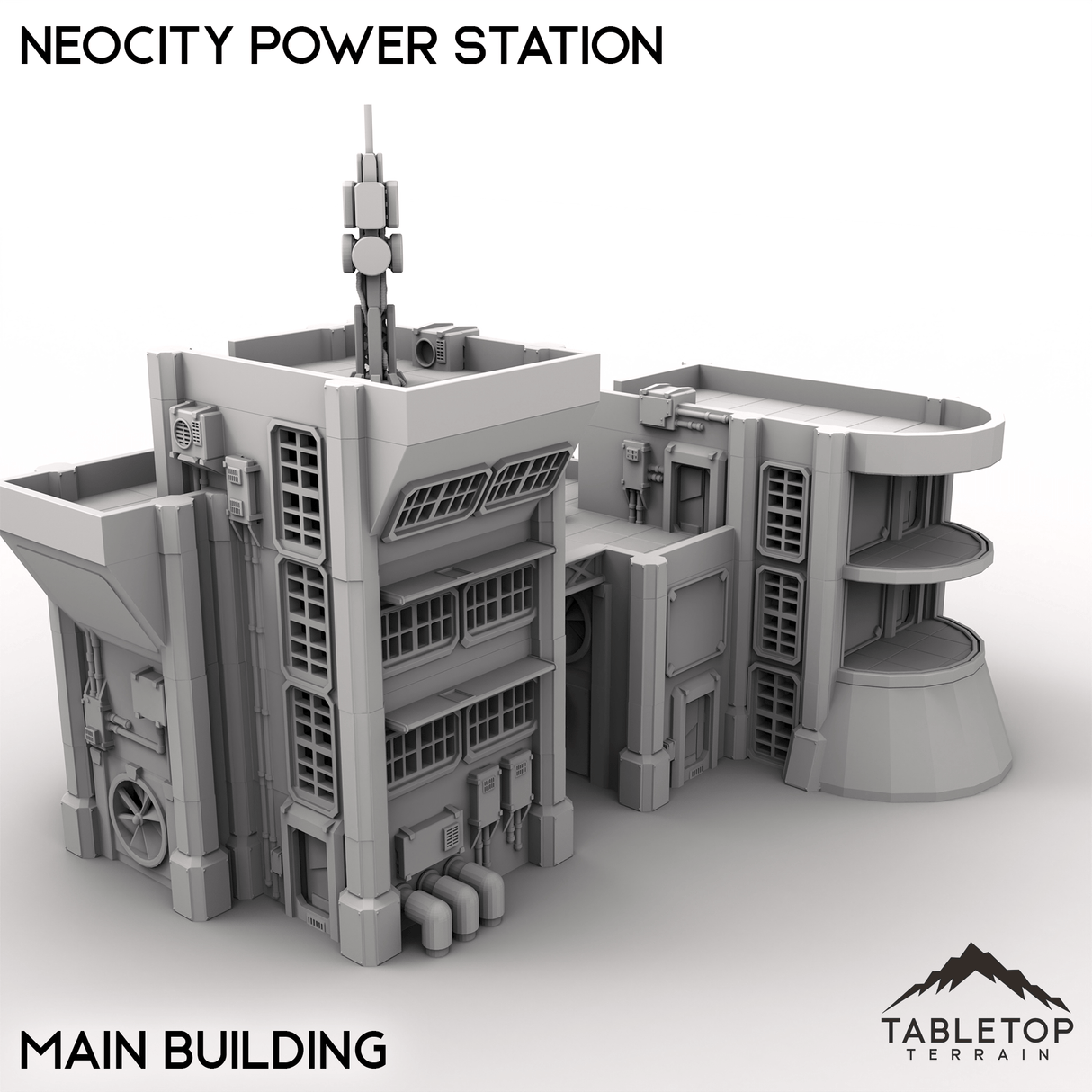 Tabletop Terrain Terrain Main Building / 32mm NeoCity Power Station