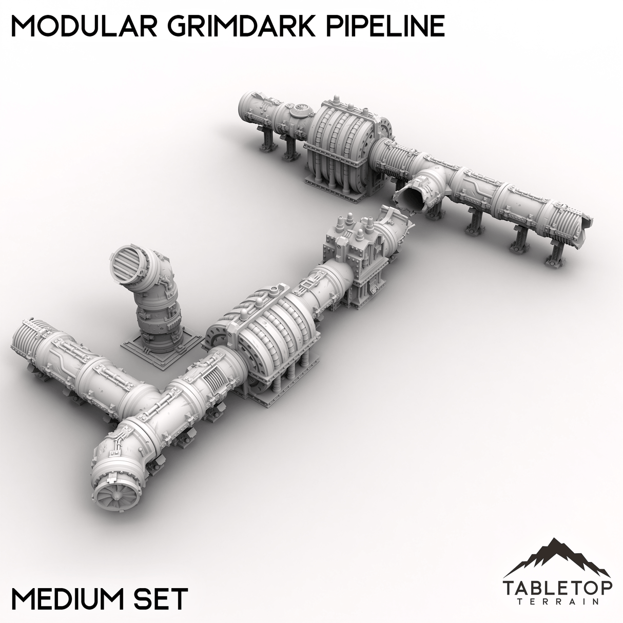 Tabletop Terrain Terrain Medium / 32mm Modular Grimdark Pipeline
