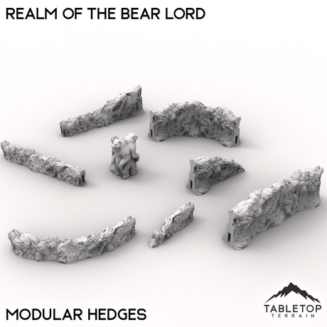 Tabletop Terrain Terrain Modular Hedges / 32mm Realm of the Bear Lord