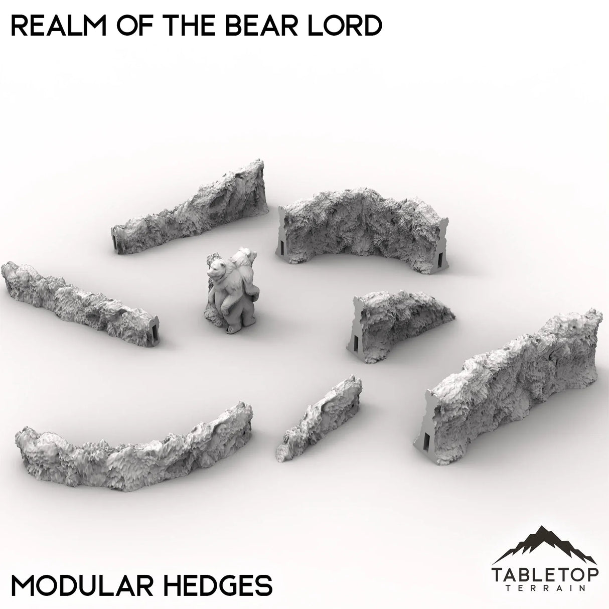 Tabletop Terrain Terrain Modular Hedges / 32mm Realm of the Bear Lord