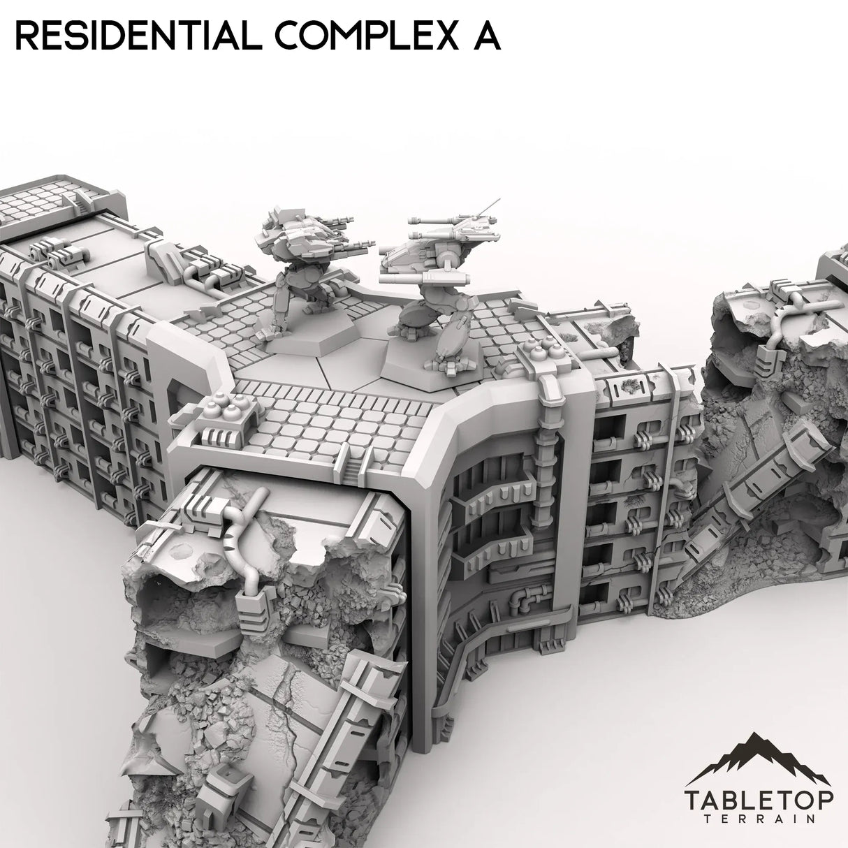 Tabletop Terrain Terrain Modular Residential Complex A - 6mm