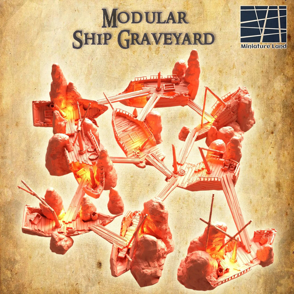 Tabletop Terrain Terrain Modular Ship Graveyard