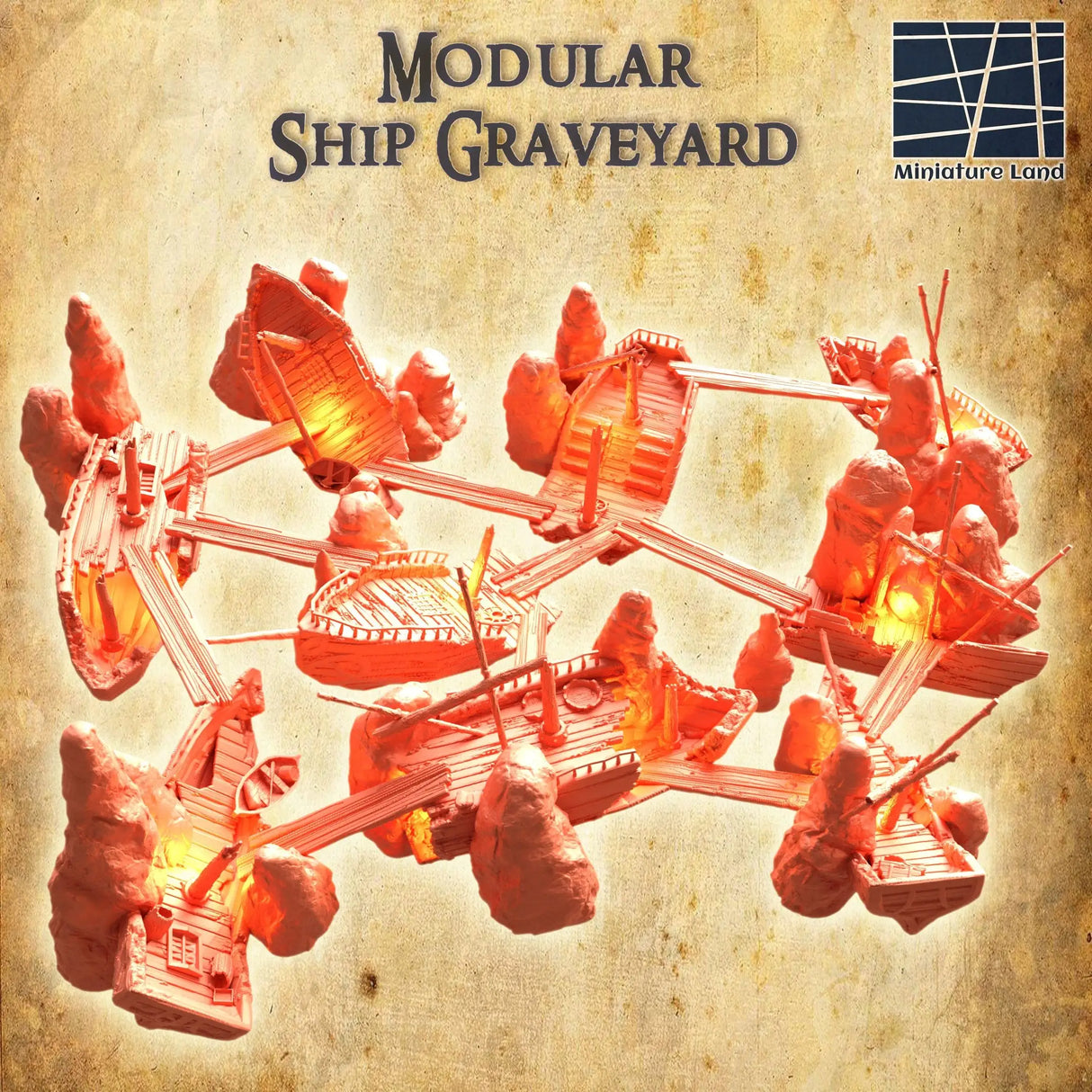 Tabletop Terrain Terrain Modular Ship Graveyard