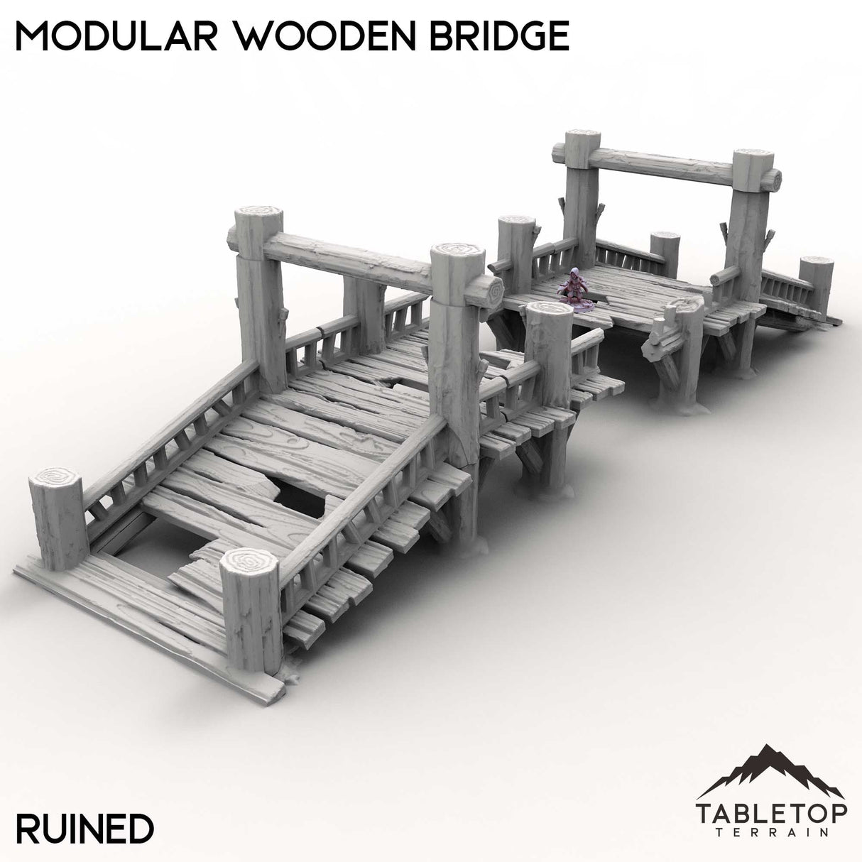 Tabletop Terrain Terrain Modular Wooden Bridge