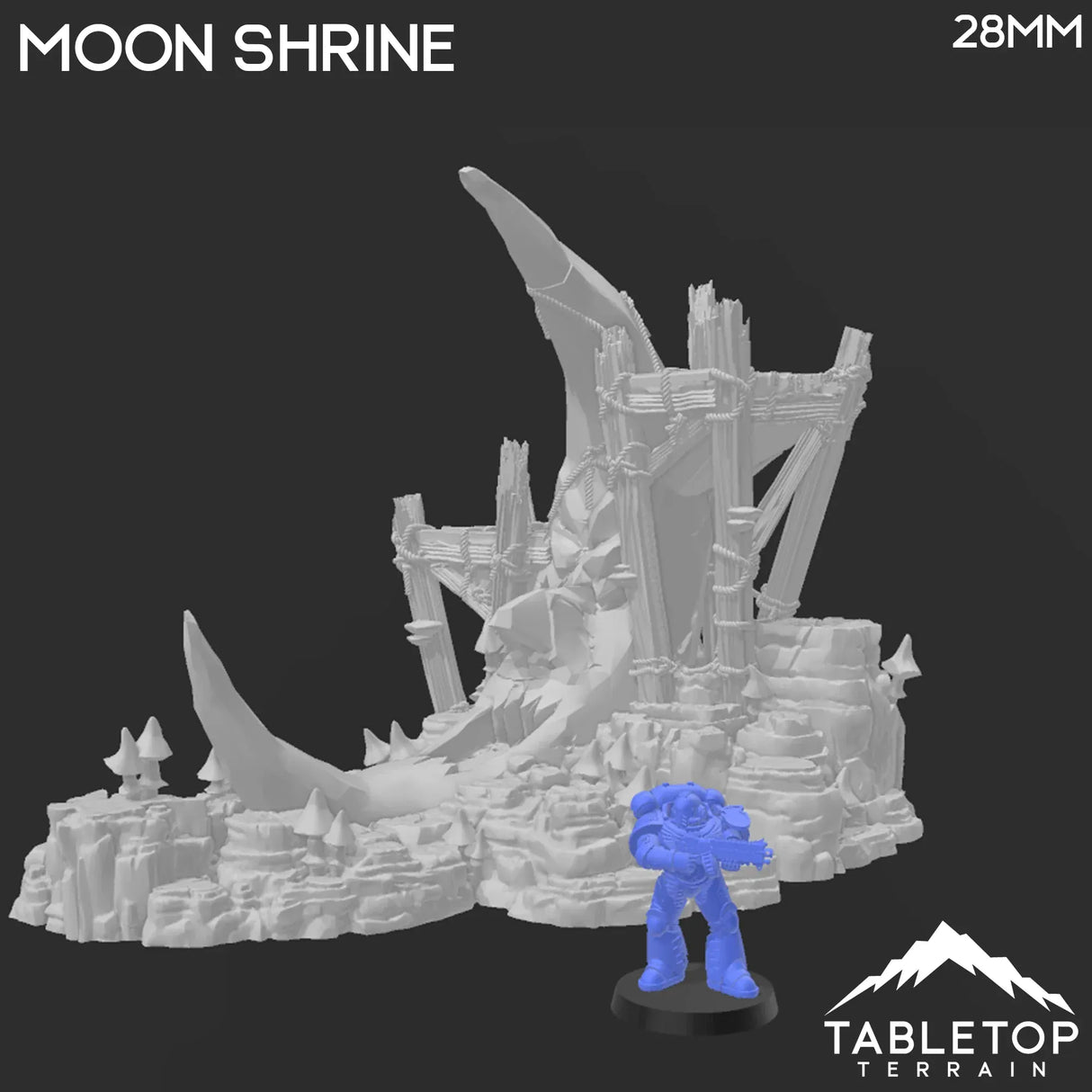 Tabletop Terrain Terrain Moon Shrine - Fantasy Terrain