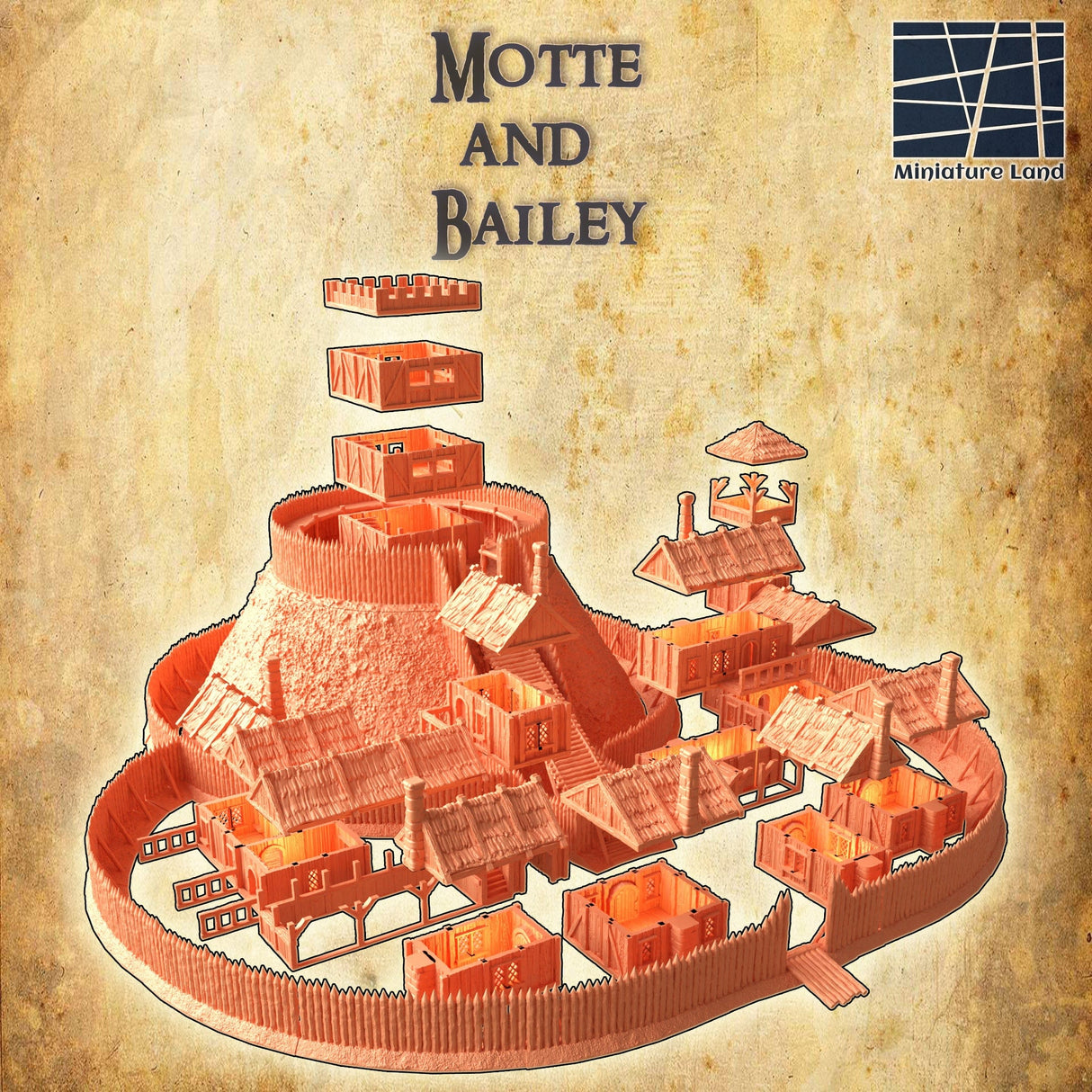 Tabletop Terrain Terrain Motte and Bailey