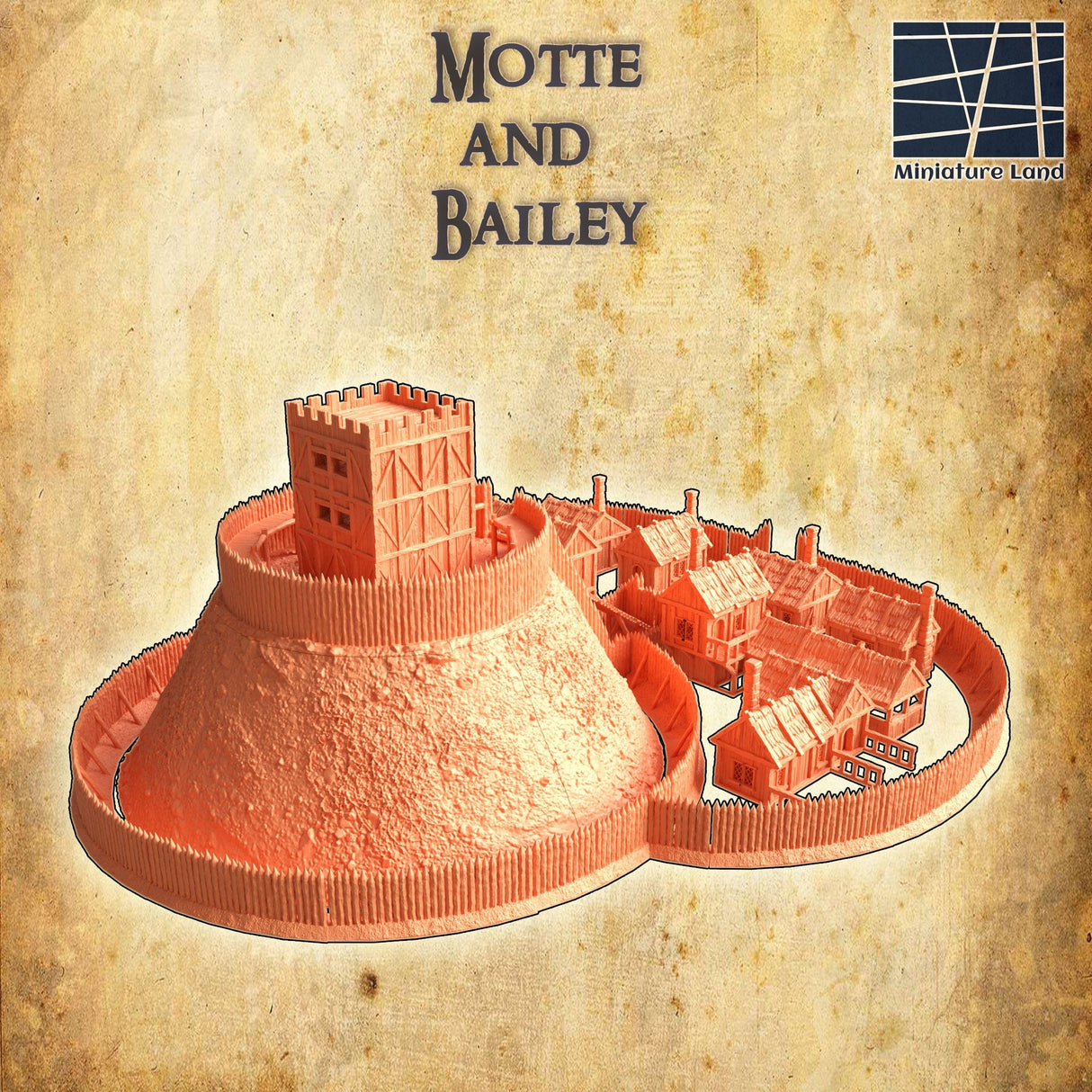 Tabletop Terrain Terrain Motte and Bailey