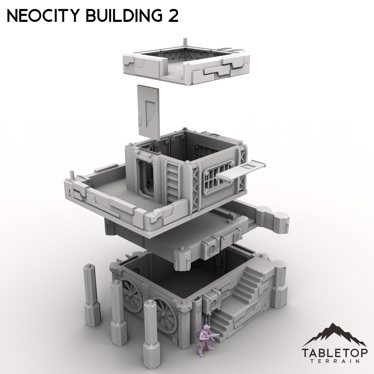 Tabletop Terrain Terrain NeoCity Building 2