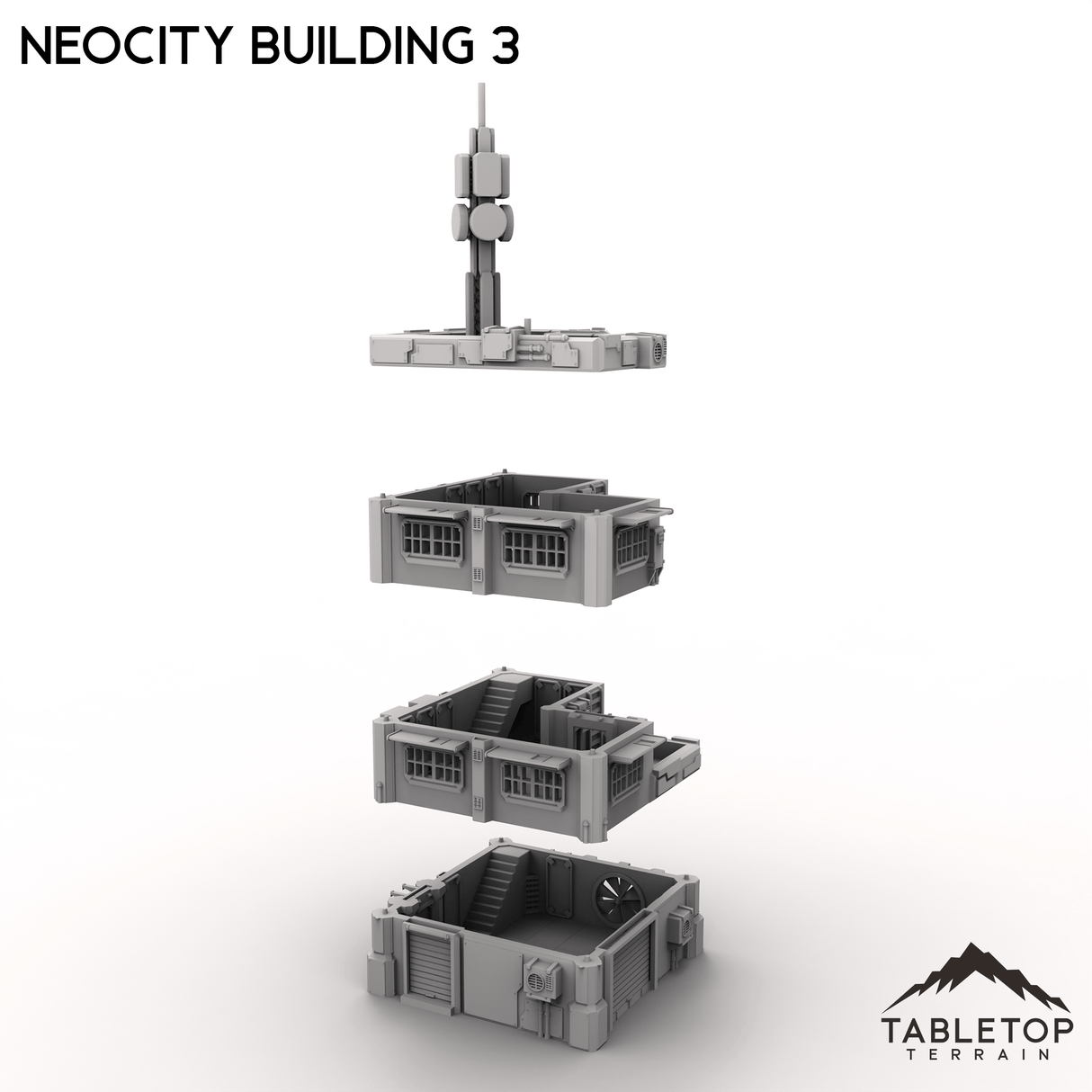 Tabletop Terrain Terrain NeoCity Building 3
