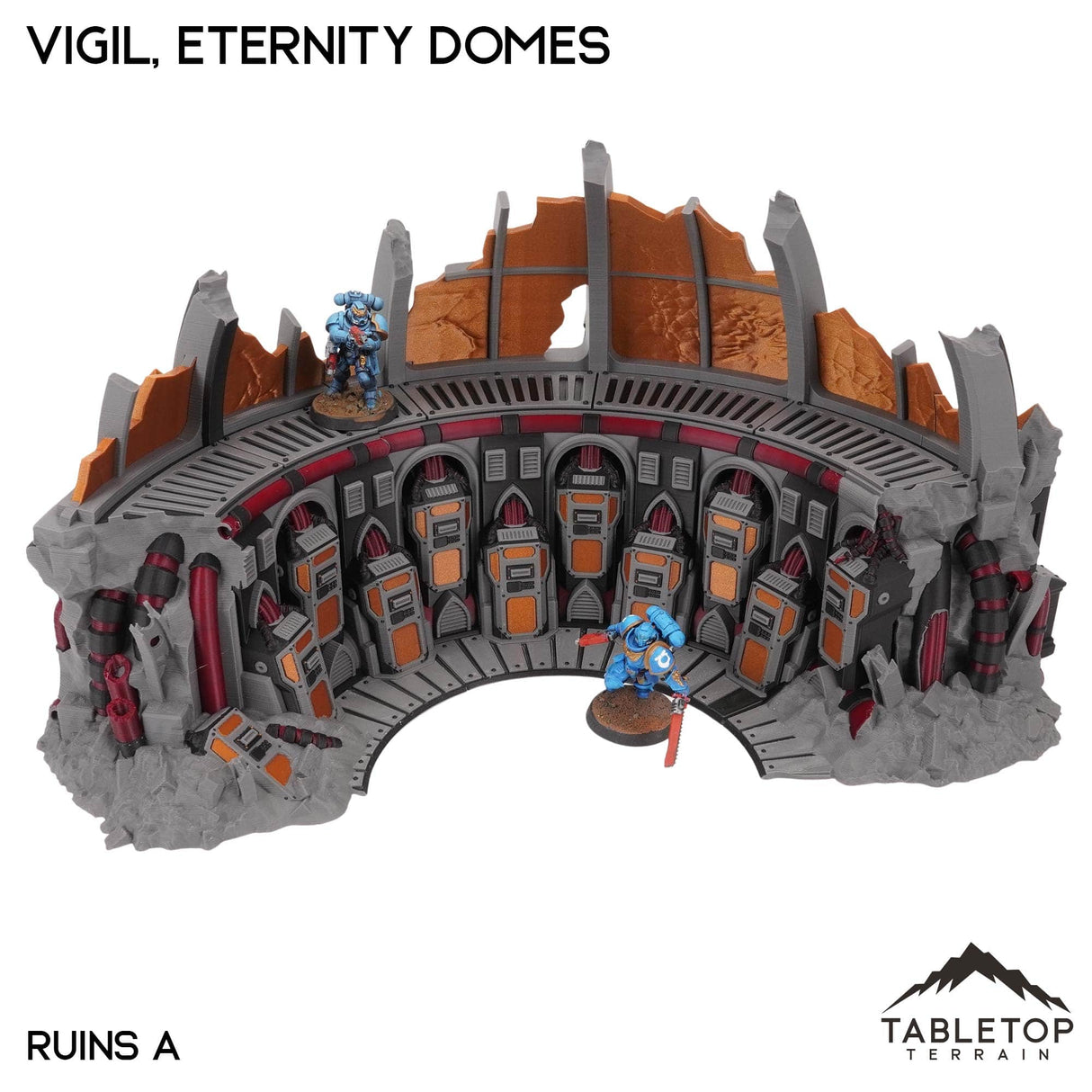 Tabletop Terrain Terrain NextGen Color (Black / Maroon / Copper / Grey) / Ruins A Vigil, the Eternity Domes
