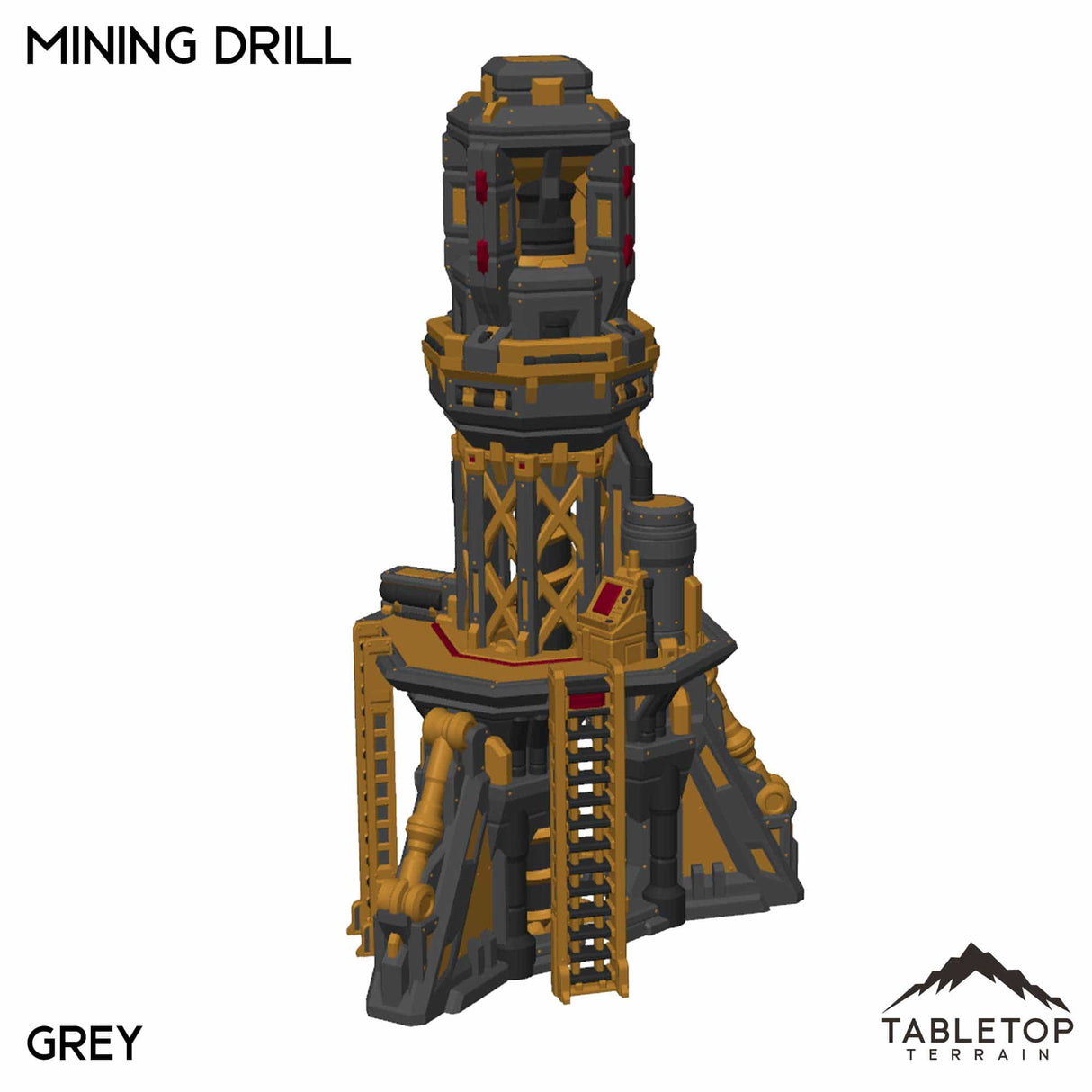 Tabletop Terrain Terrain NextGen Color - Grey Mining Drill