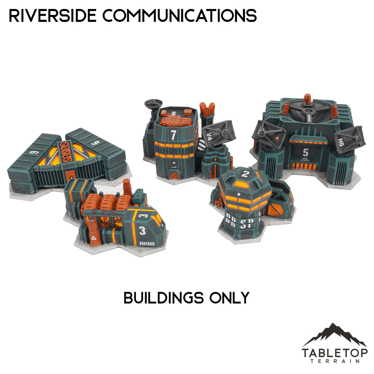 Tabletop Terrain Terrain Only Buildings HEXTECH Riverside Communications Center - 6mm