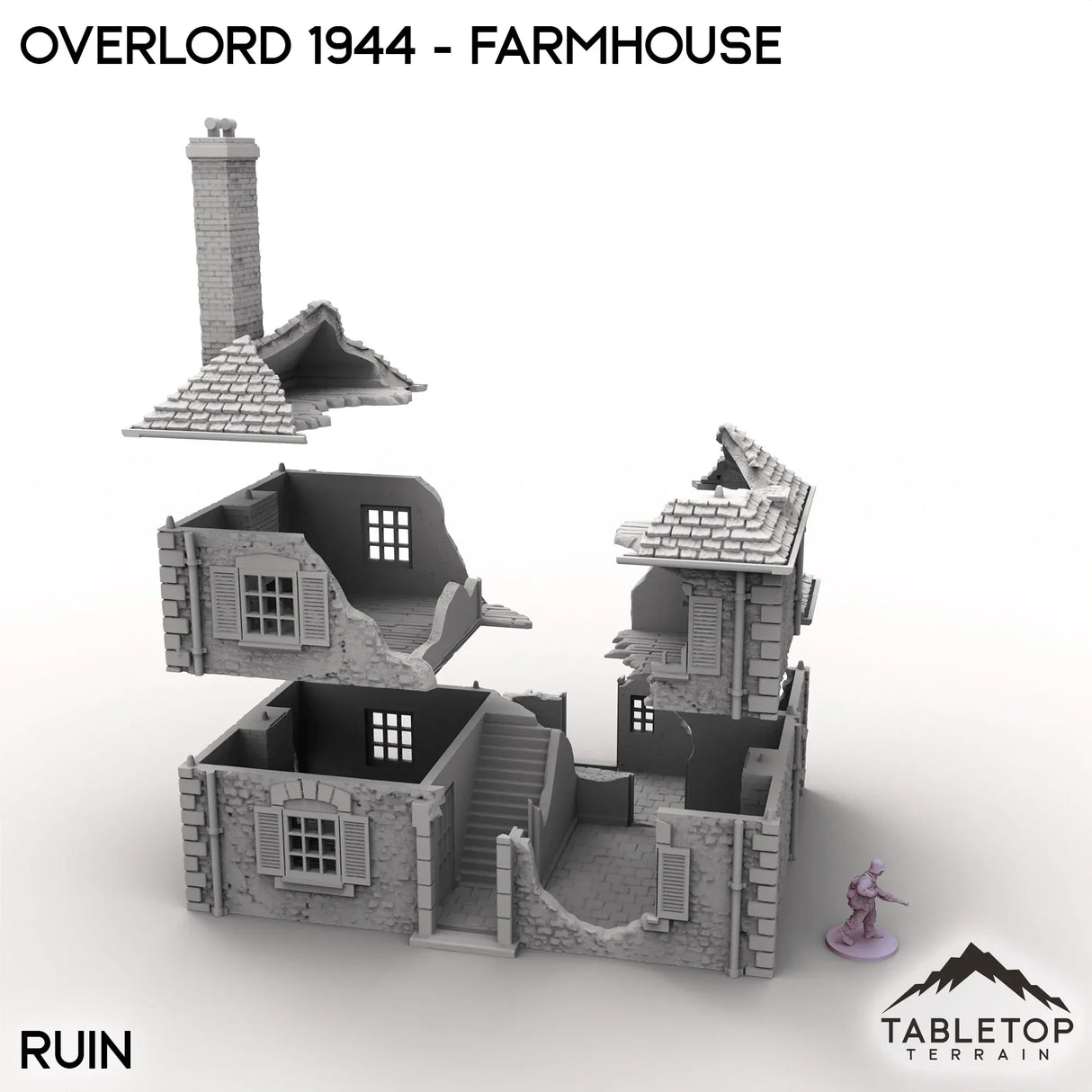 Tabletop Terrain Terrain Overlord 1944 - Farmhouse
