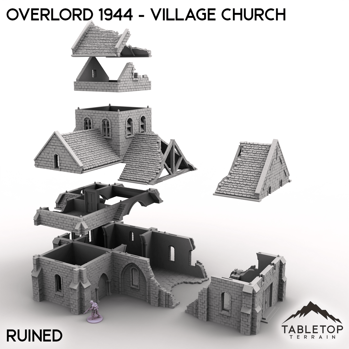 Tabletop Terrain Terrain Overlord 1944 - Village Church