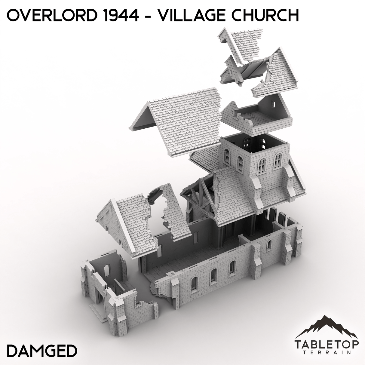 Tabletop Terrain Terrain Overlord 1944 - Village Church