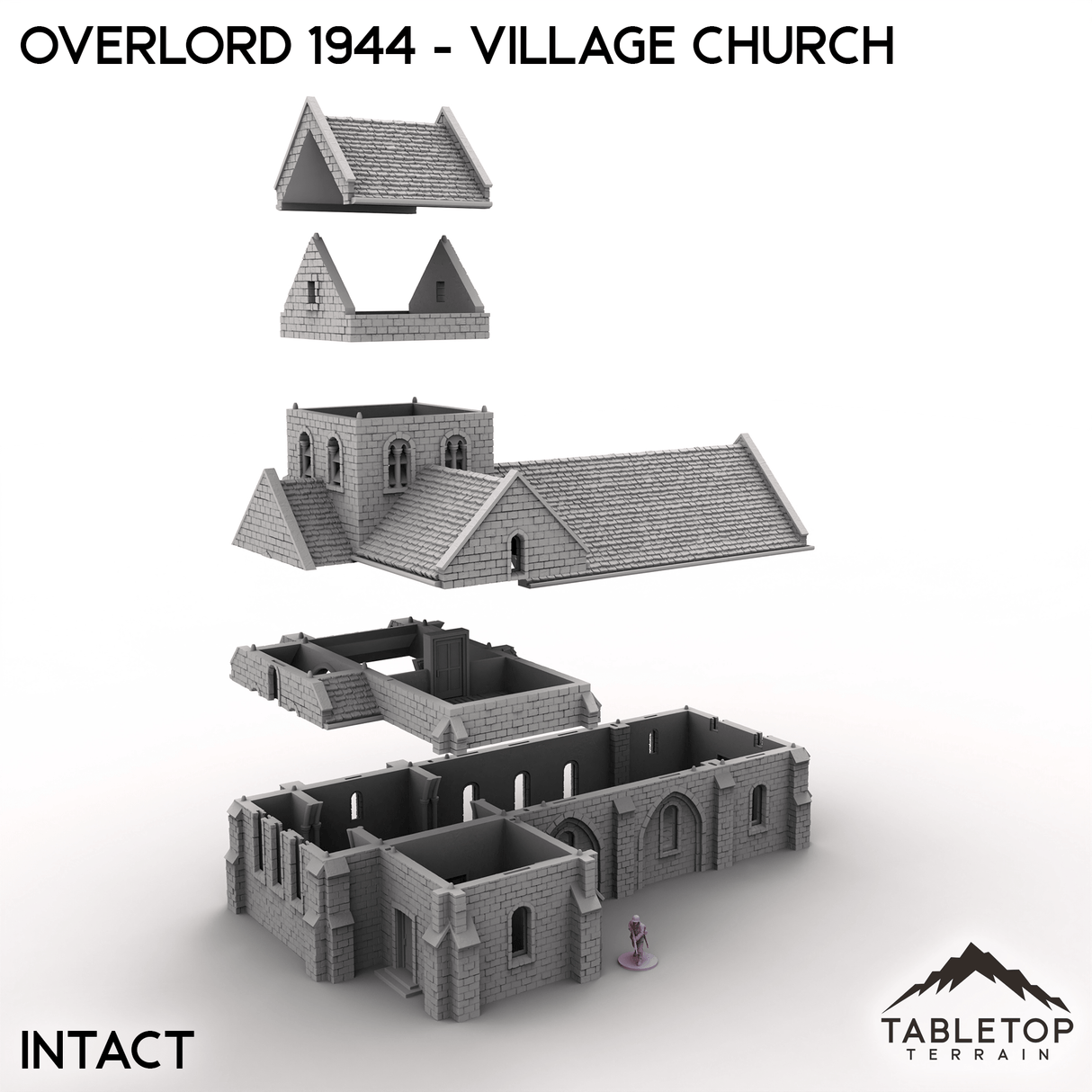 Tabletop Terrain Terrain Overlord 1944 - Village Church