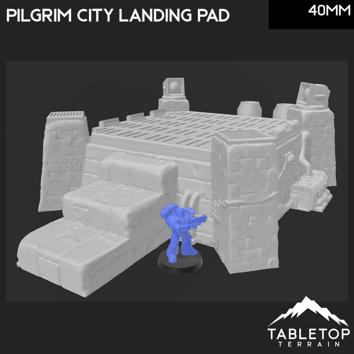 Tabletop Terrain Terrain Pilgrim City Landing Pad - Star Wars Legion Shatterpoint Terrain