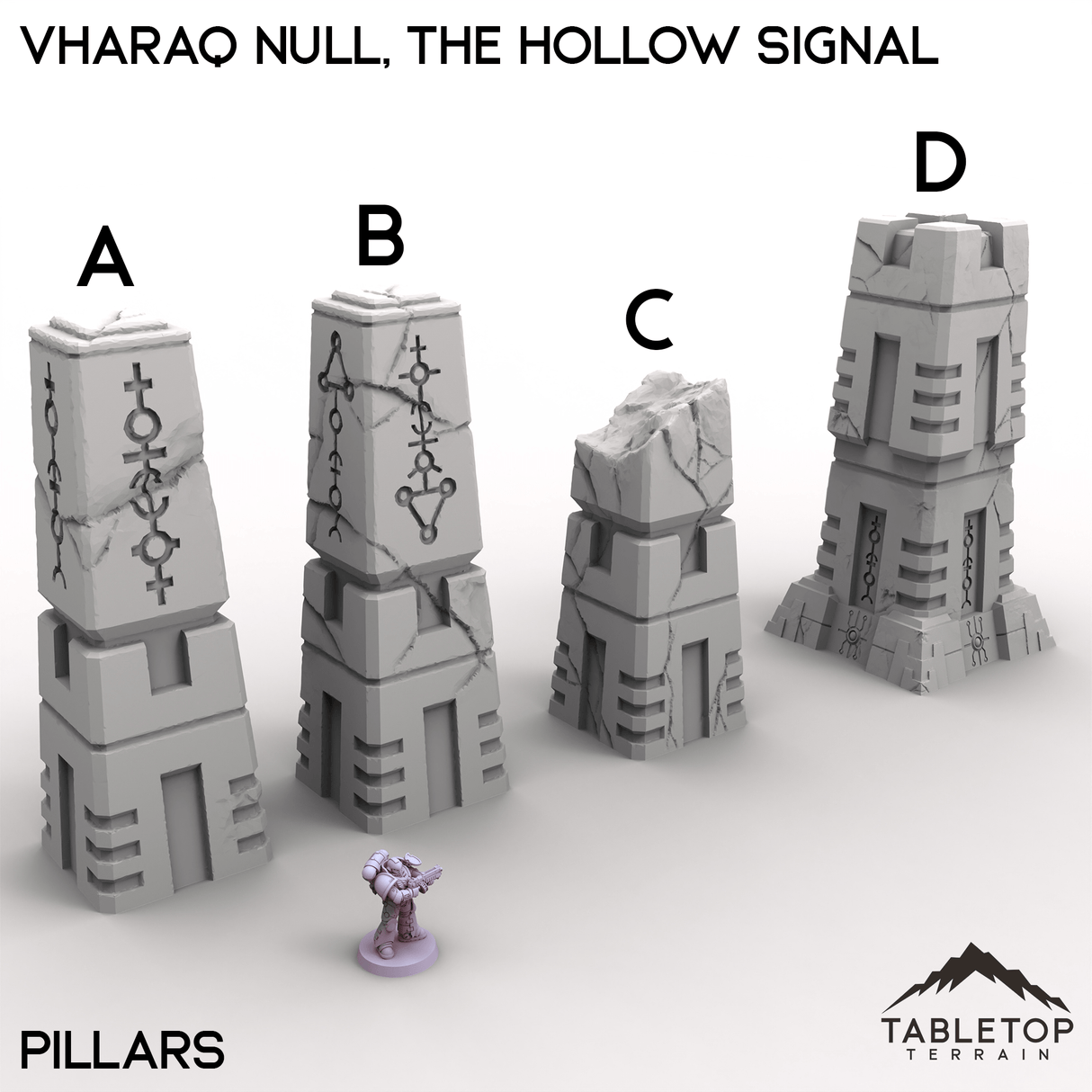 Tabletop Terrain Terrain Pillar A / 28/32mm Vharaq Null, The Hollow Signal