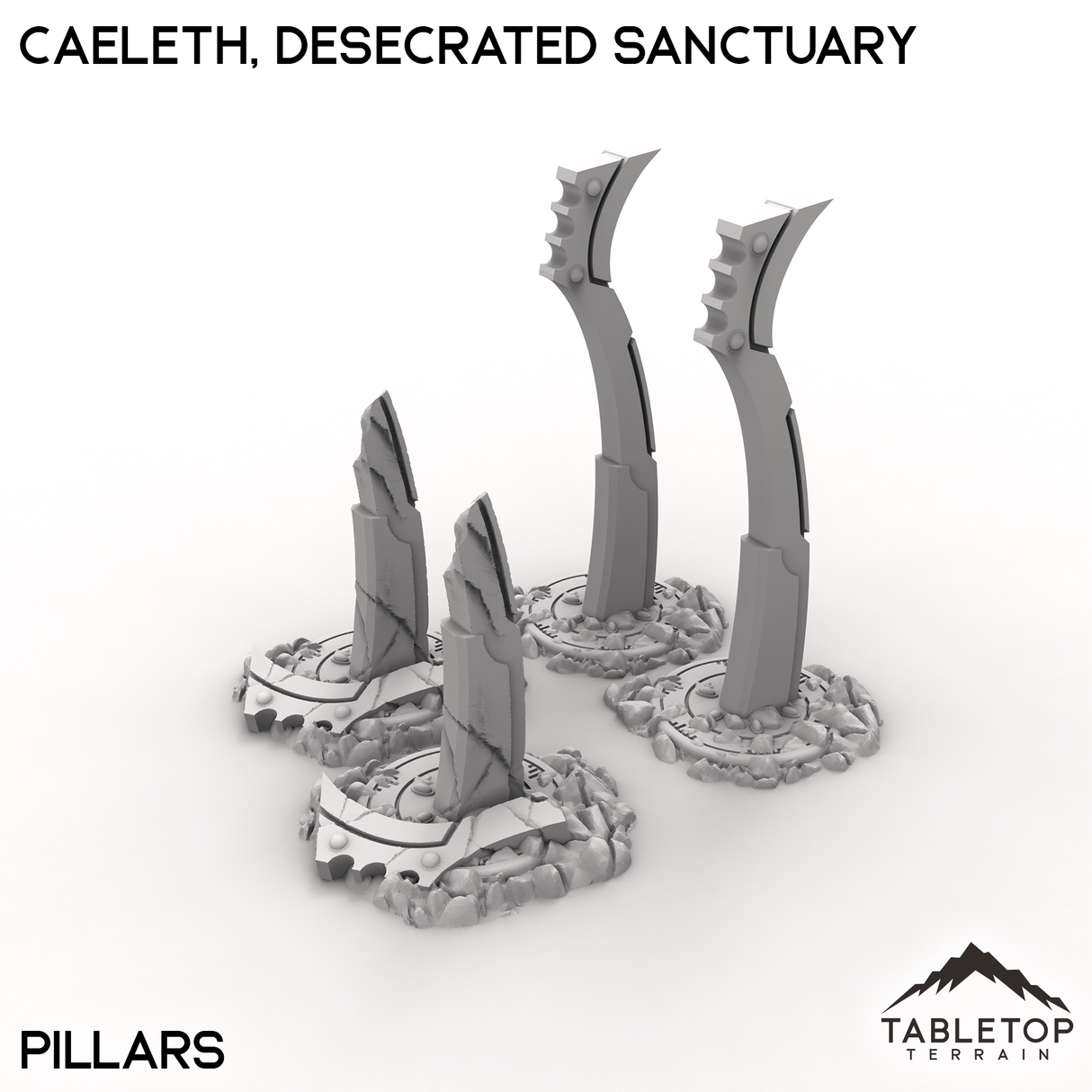 Tabletop Terrain Terrain Pillars / 32mm Caeleth, Desecrated Sanctuary