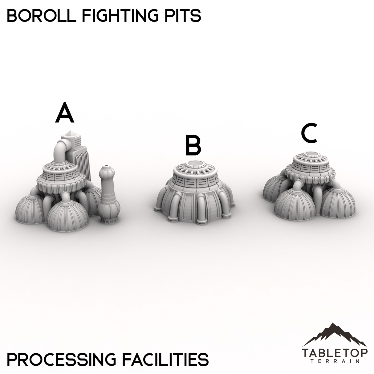 Tabletop Terrain Terrain Processing Facility A / 28/32mm Boroll Fighting Pits